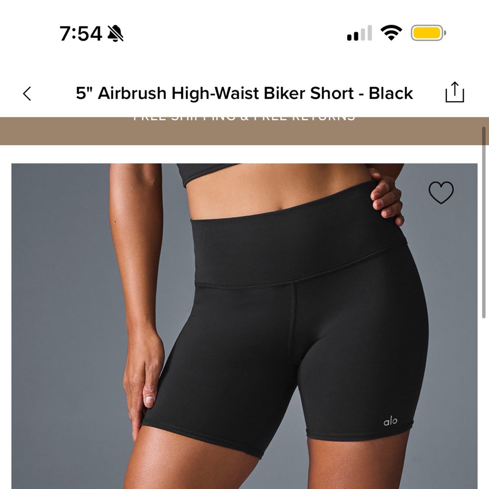 Alo Yoga 5" Airbrush High-Waist Biker Short - Black